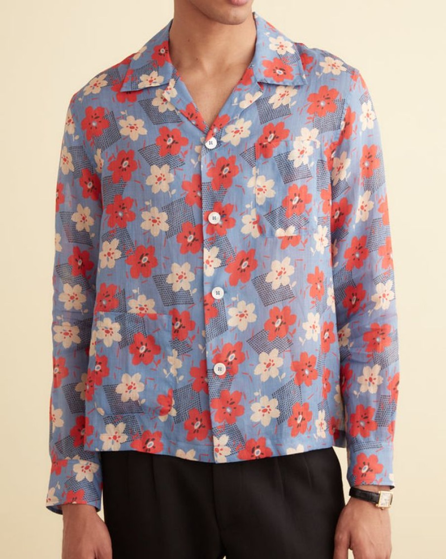 BODE New York Geo Poppy Long Sleeve Shirt | Shirts