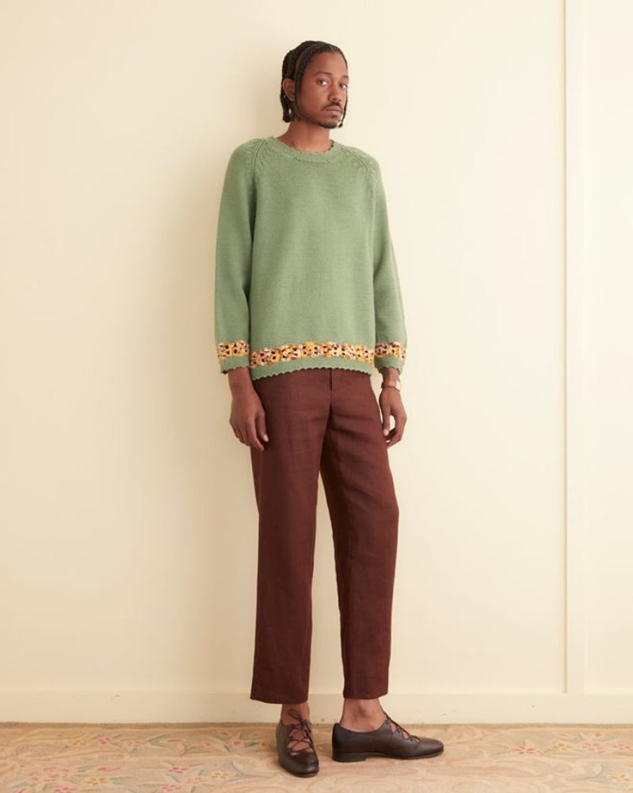 BODE New York Daisy Garland Sweater | Knitwear