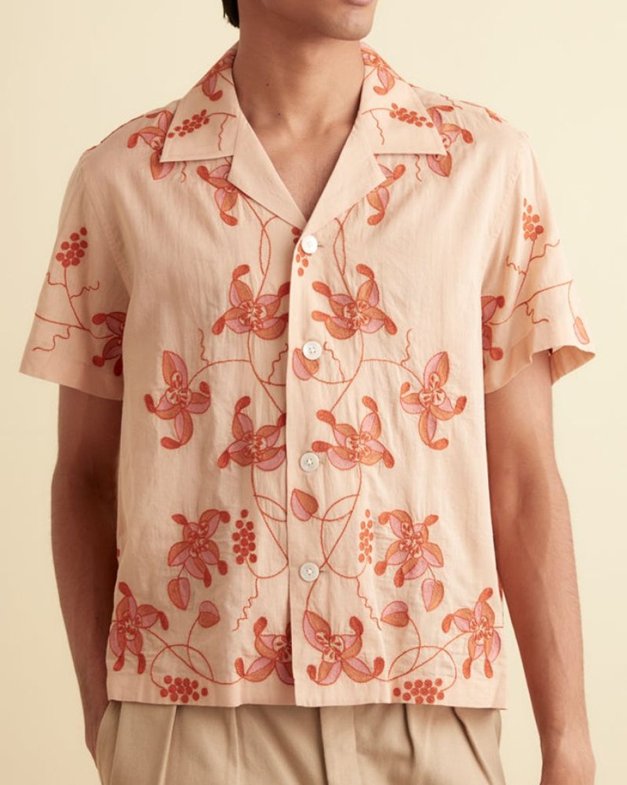 BODE New York Bougainvillea Short Sleeve Shirt | Shirts