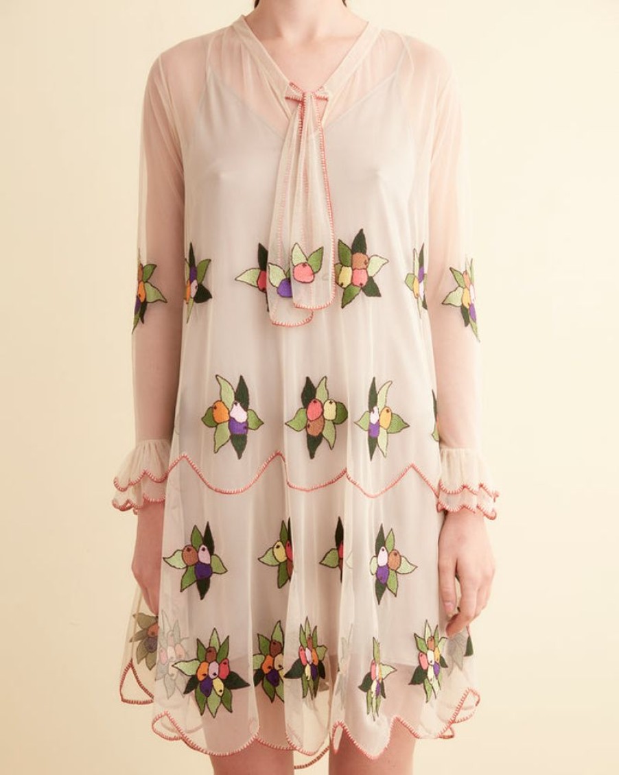 BODE New York Embroidered Suncherry Dress | Dresses