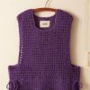 BODE New York Crochet Vest - Purple | Knitwear