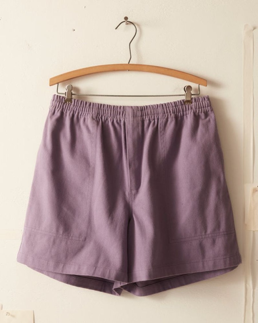 BODE New York Twill Rugby Short - Lavender | Shorts