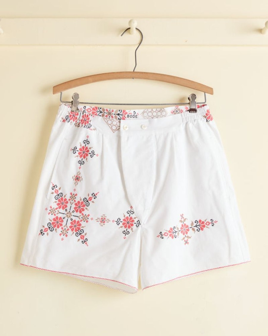 BODE New York Coral Peony Boxer Shorts - S | Shorts