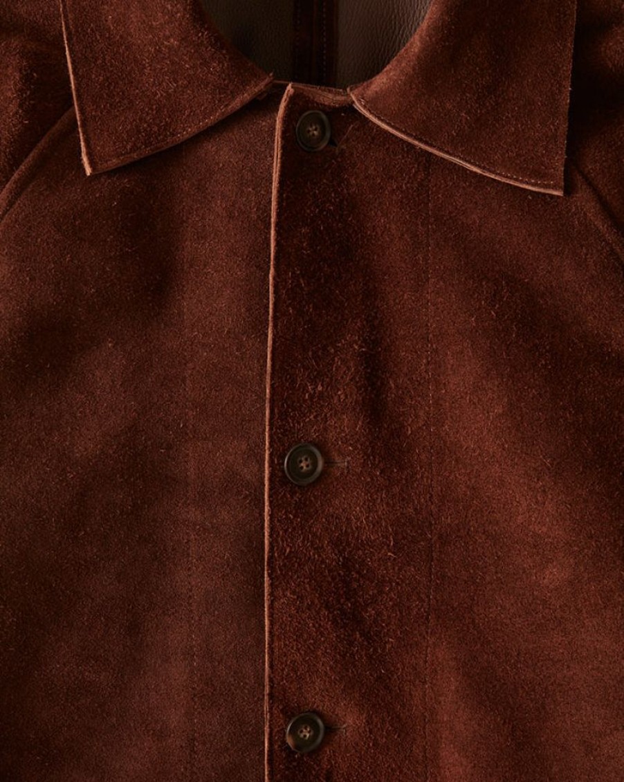 BODE New York Suede Market Coat | Outerwear