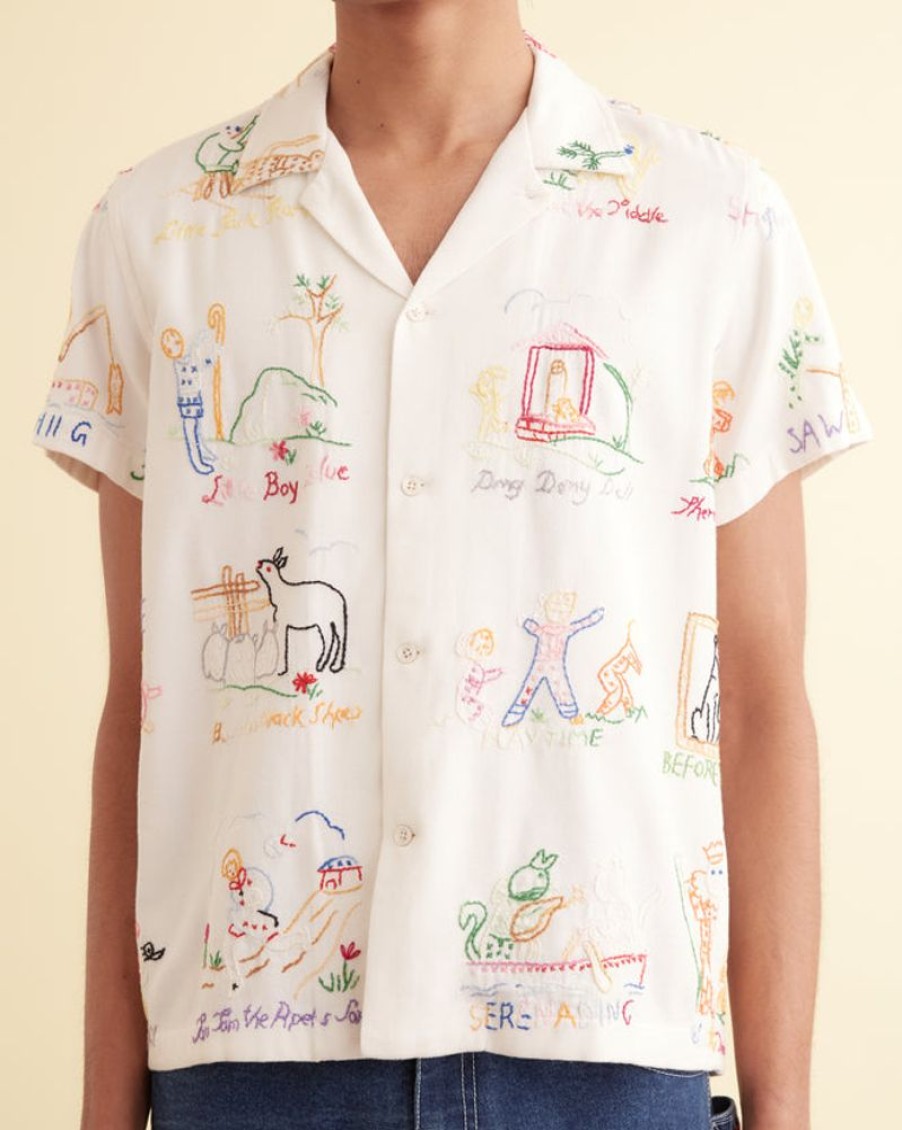 BODE New York Nursery Rhyme Short Sleeve Shirt | Shirts