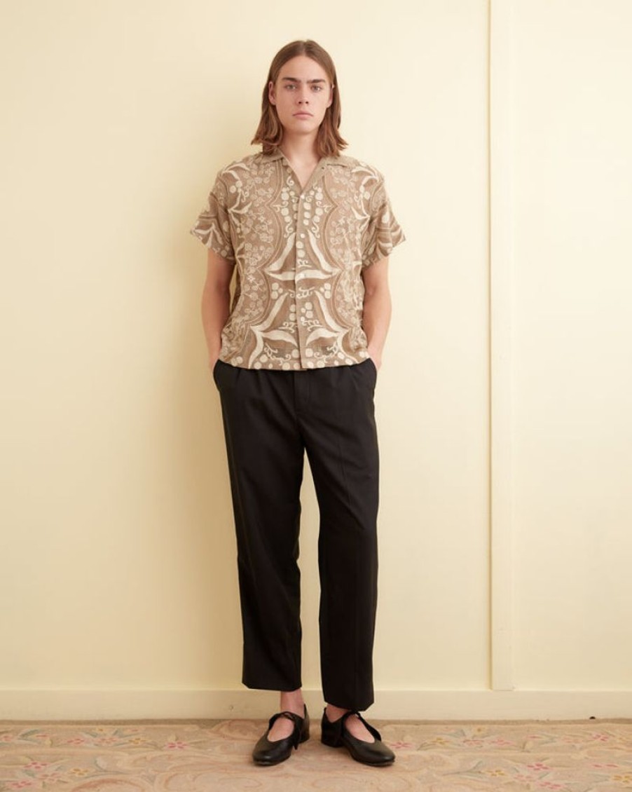 BODE New York Filet Filigree Short Sleeve Shirt | Shirts