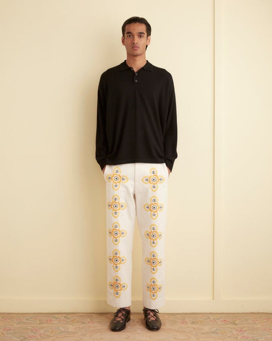 BODE New York Embroidered Buttercup Trousers | Trousers & Pants