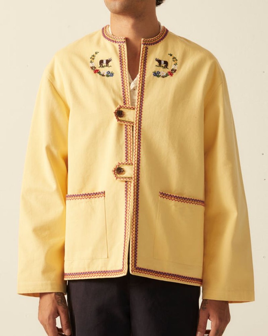 BODE New York Embroidered Cow Jacket | Outerwear