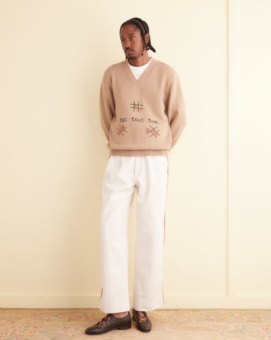 BODE New York Tic Tac Toe Pullover | Knitwear