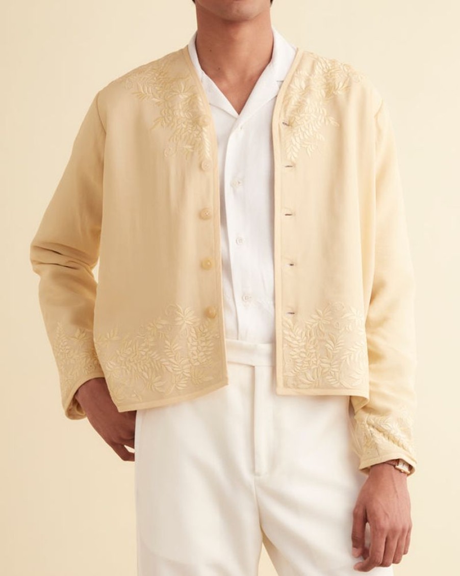 BODE New York Embroidered Wisteria Liner Jacket | Outerwear