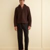 BODE New York Fleece Tie-Up Pullover - Dark | Outerwear