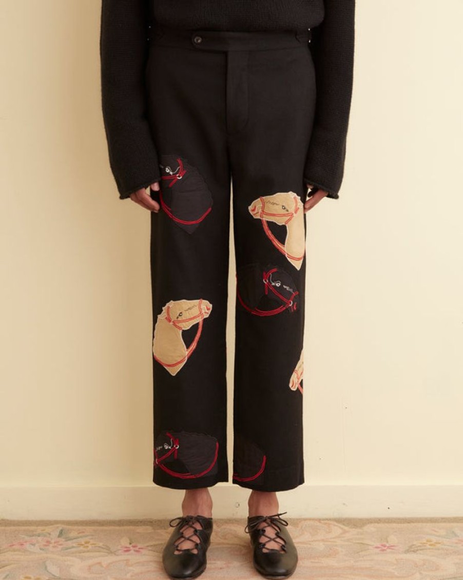 BODE New York Pony Applique Trousers | Trousers & Pants