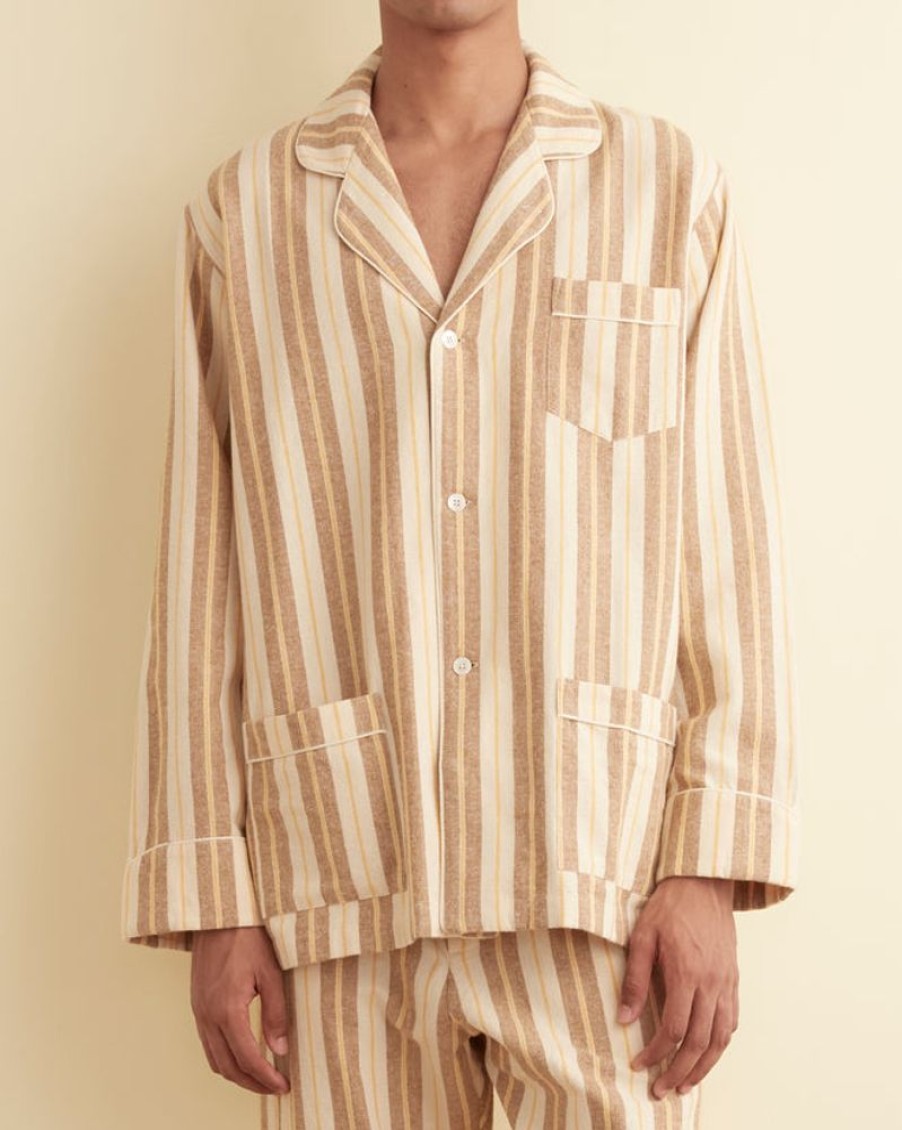 BODE New York Blonde Stripe Overshirt | Shirts