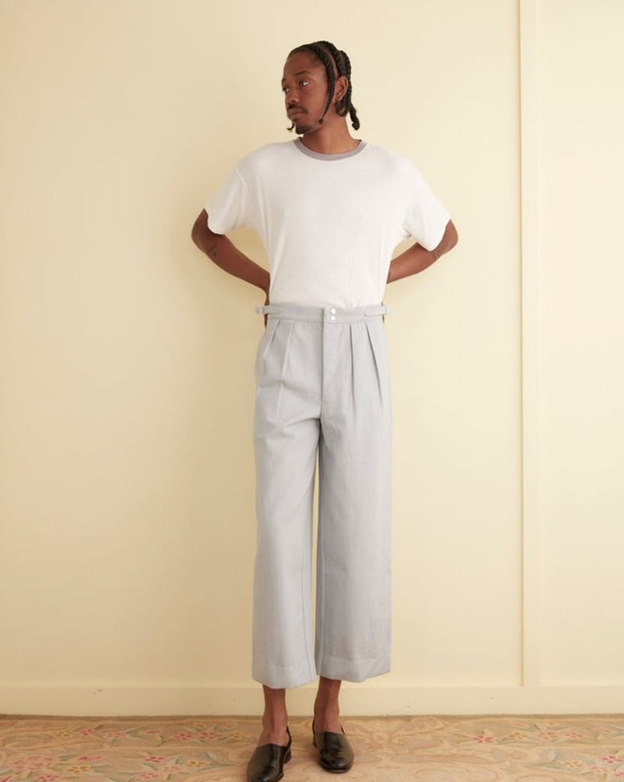 BODE New York Wide Leg Snap Trousers - Light | Trousers & Pants