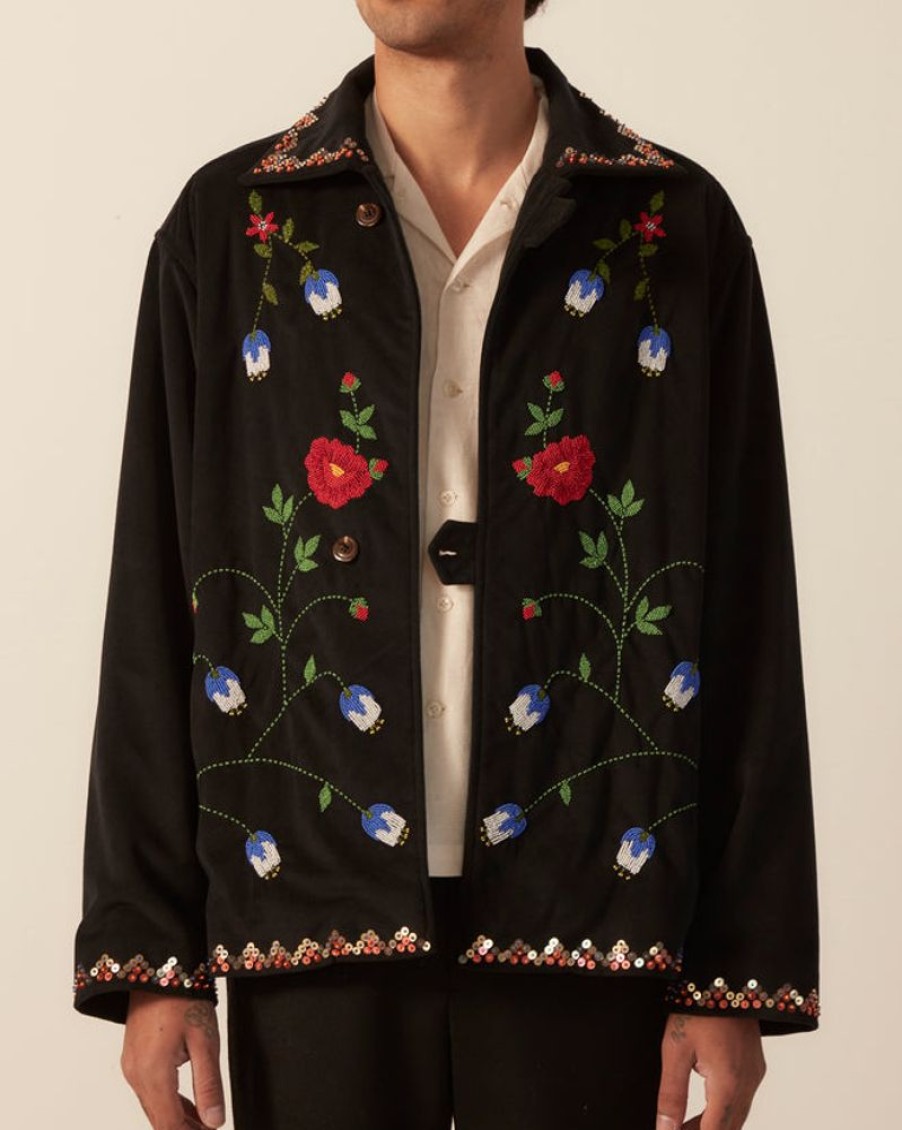 BODE New York Beaded Garden Vine Jacket | Outerwear