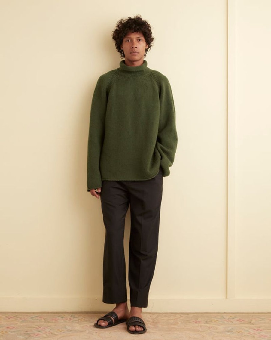 BODE New York Cashmere Rollneck - Green | Knitwear