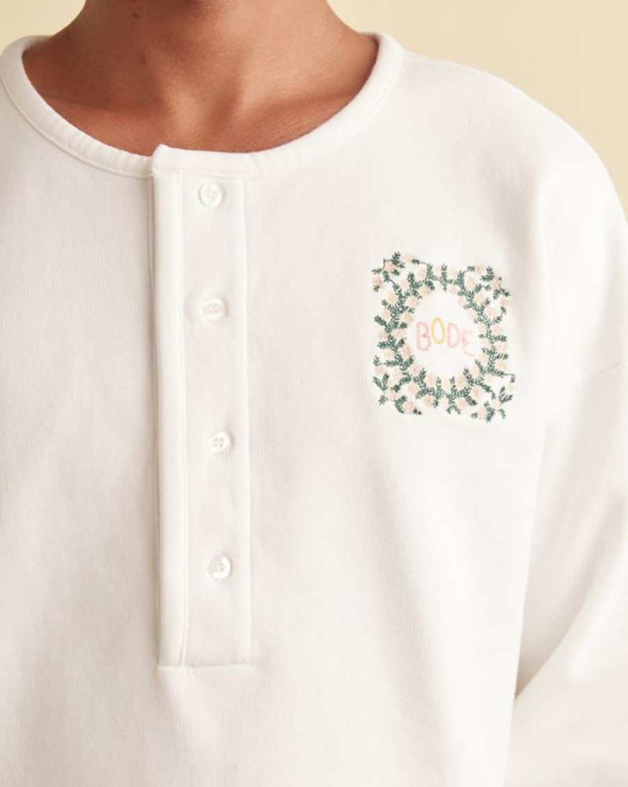 BODE New York Daisy Never Tell Henley | Cut & Sew