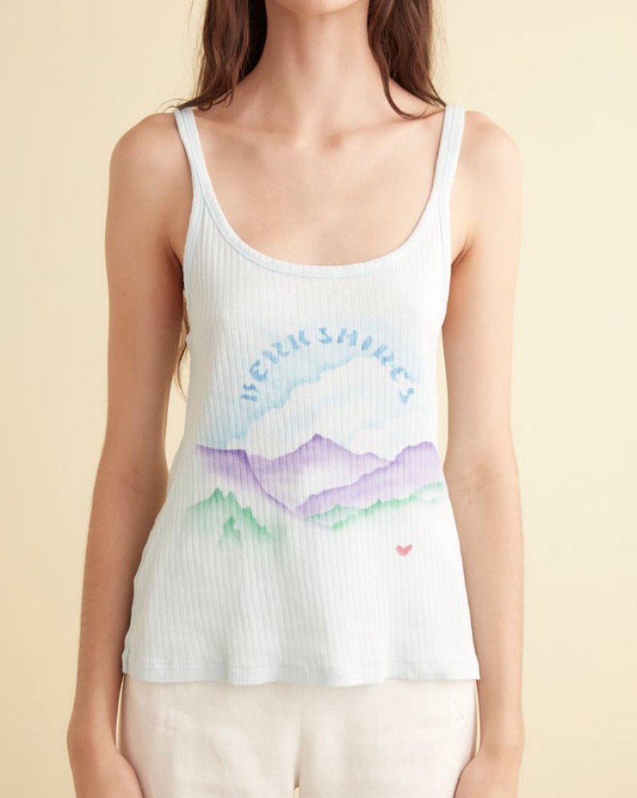 BODE New York Berkshires Tank - Light | Cut And Sew