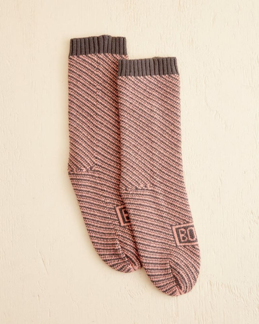 BODE New York Duotone Jacquard Socks - Peach Grey | Accessories