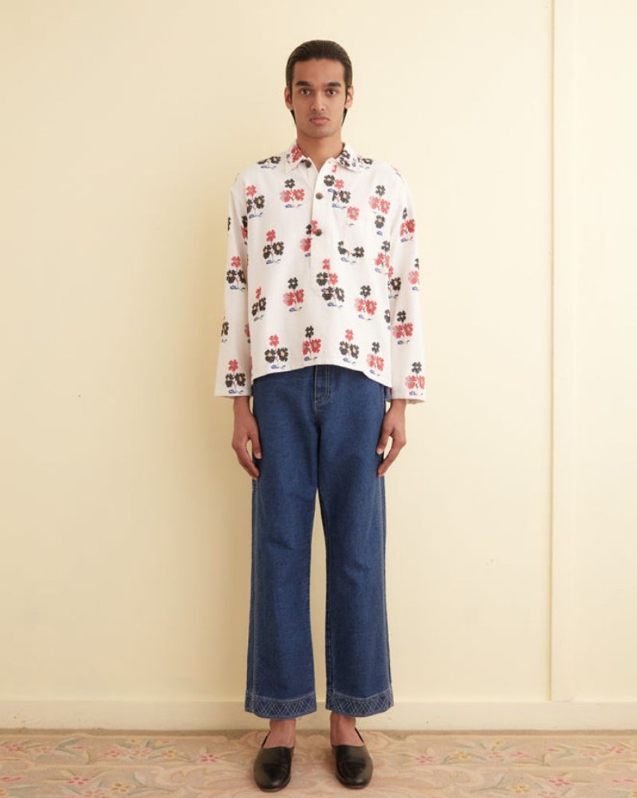 BODE New York Daisy Sprig Pullover | Shirts