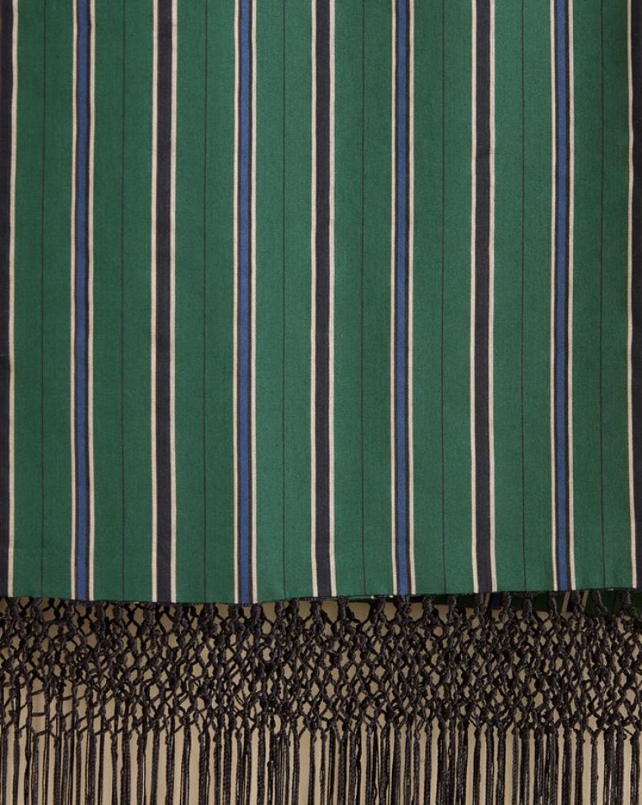 BODE New York Alumni Stripe Dinner Scarf - Green | Suiting