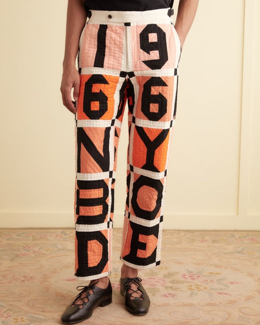 BODE New York Letter Block Quilt Trousers | Trousers & Pants