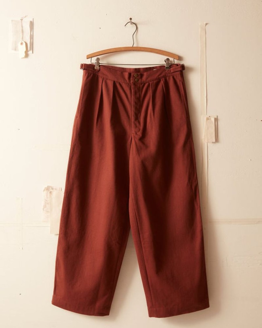 BODE New York Wide Leg Snap Trousers - Cinnamon | Trousers & Pants