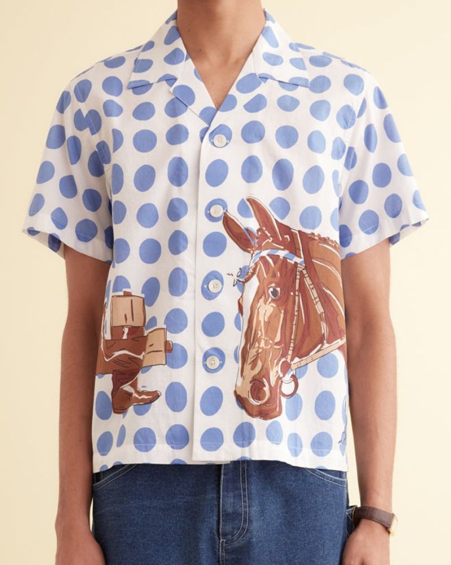 BODE New York Jockey Dot Short Sleeve Shirt | Shirts