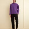 BODE New York Cashmere Roll Neck Sweater - Purple | Knitwear