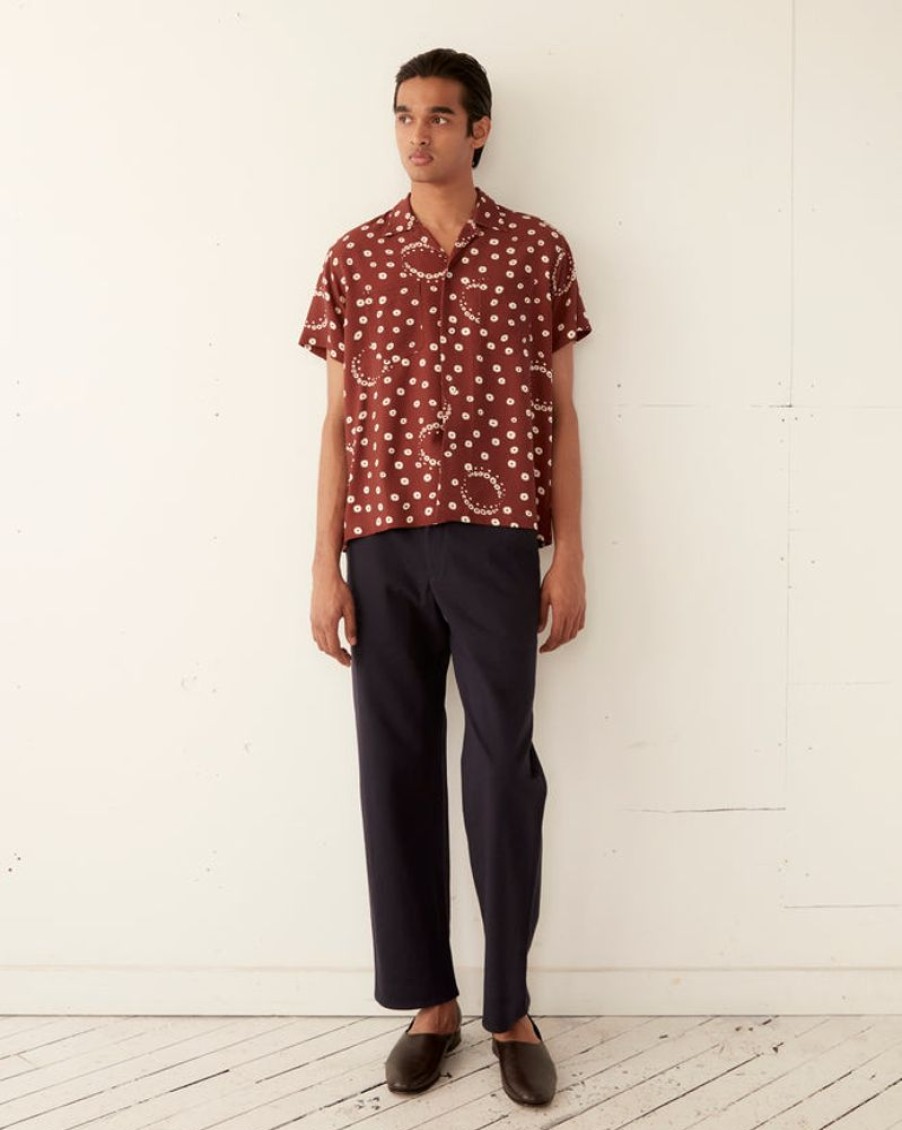 BODE New York Fleur D'Air Short Sleeve Shirt | Shirts