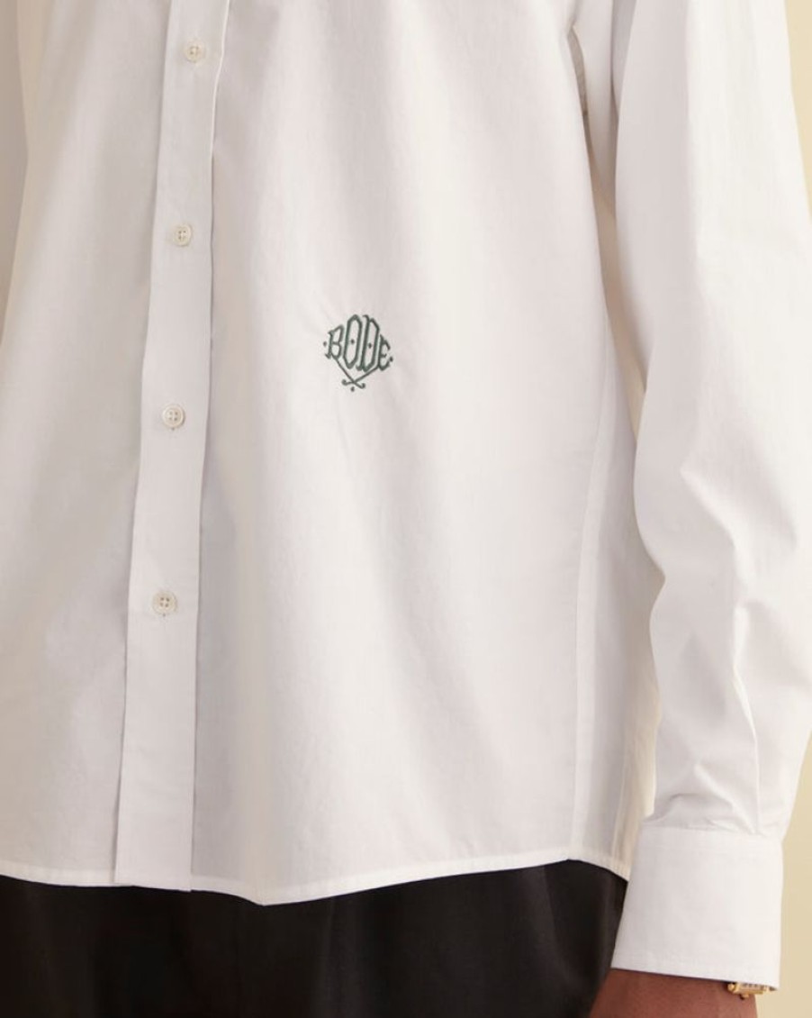 BODE New York Monogrammed Poplin Shirt | Suiting