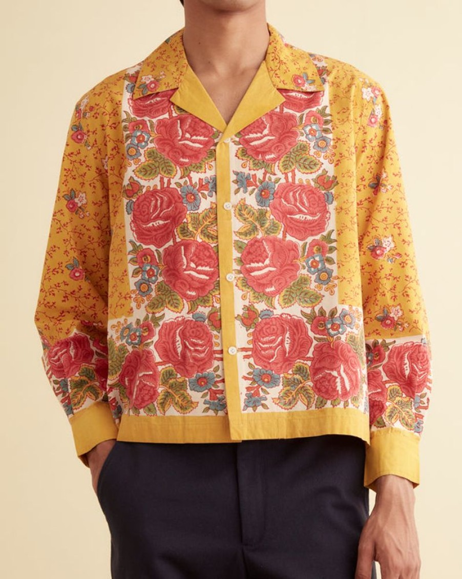 BODE New York Blooming Border Long Sleeve Shirt | Shirts