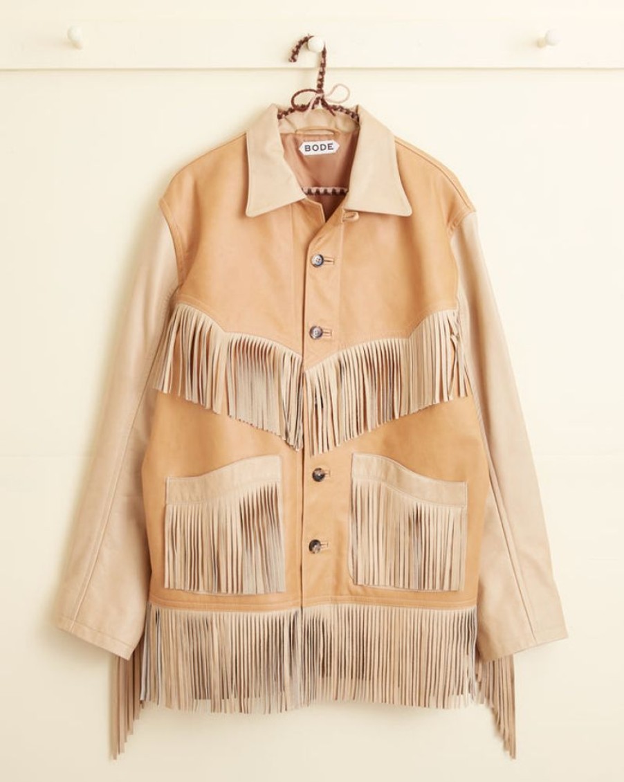 BODE New York Duo Leather Fringe Jacket | Outerwear