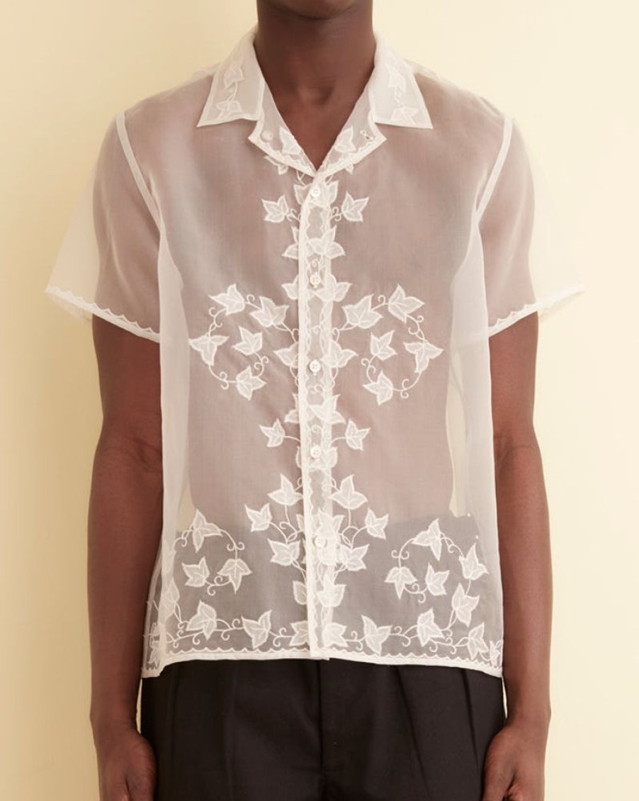 BODE New York Ivy Applique Short Sleeve Shirt | Shirts