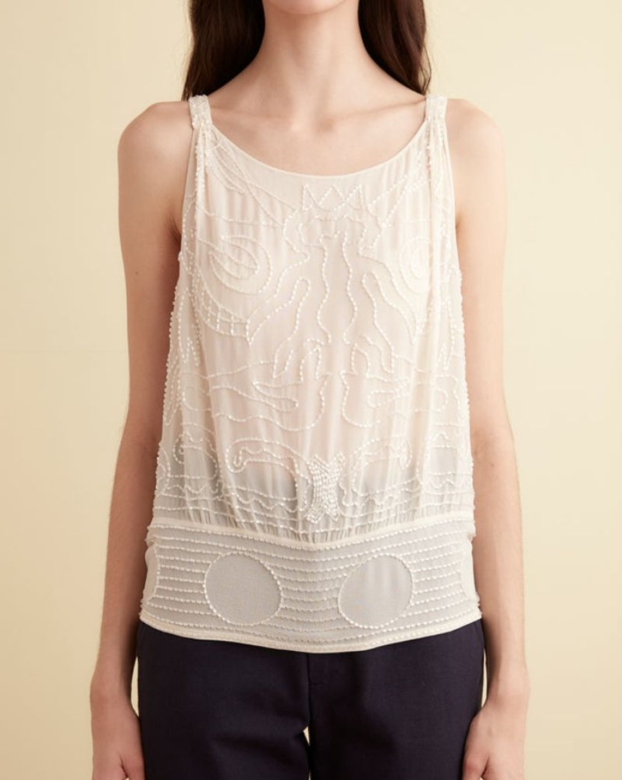 BODE New York Beaded Myrtle Shirt | Tops