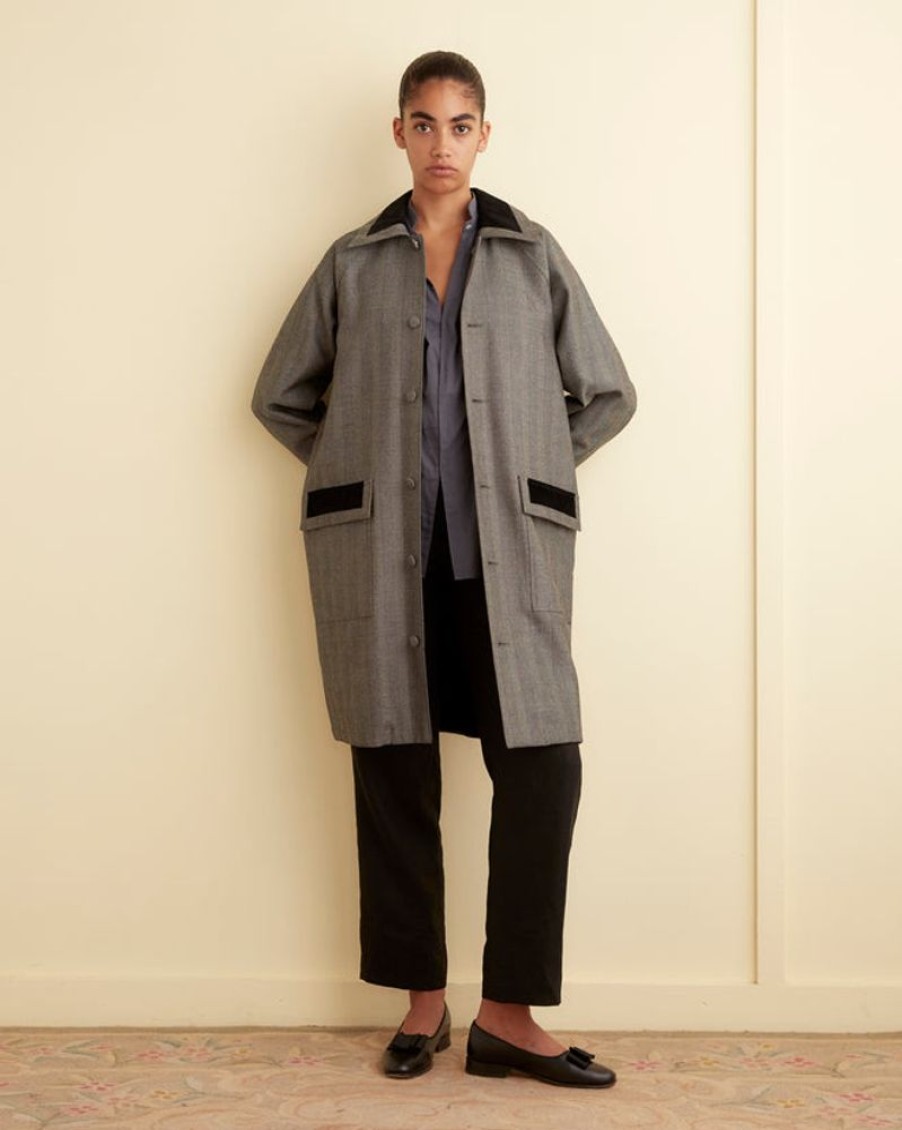 BODE New York Herringbone Rennie Coat | Outerwear