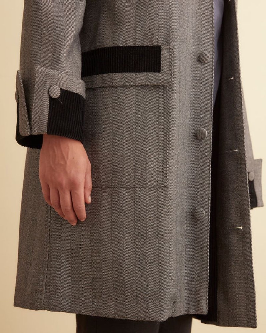 BODE New York Herringbone Rennie Coat | Outerwear