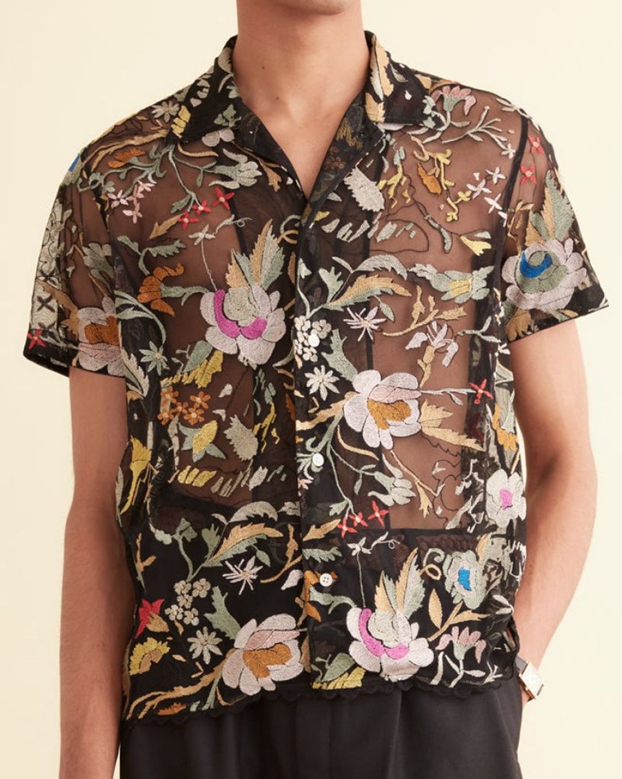 BODE New York Heirloom Floral Short Sleeve Shirt | Shirts