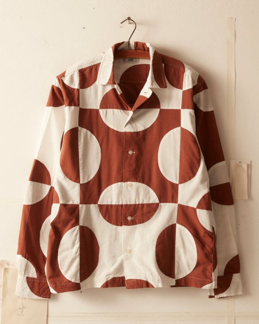 BODE New York Duo Oval Patchwork Long Sleeve Shirt | Shirts