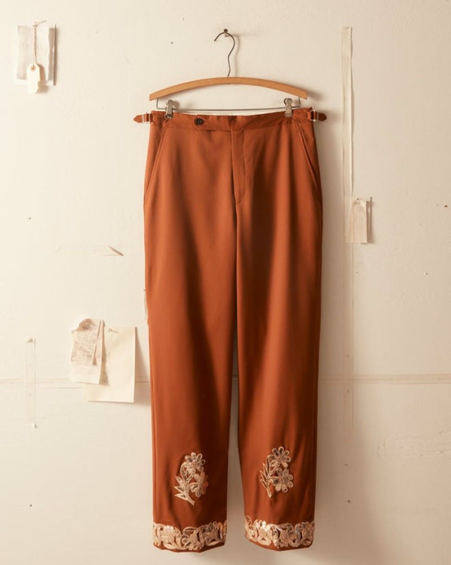 BODE New York Gilded Floral Suiting Trouser | Trousers & Pants