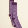 BODE New York Micro Check Socks - Purple | Accessories