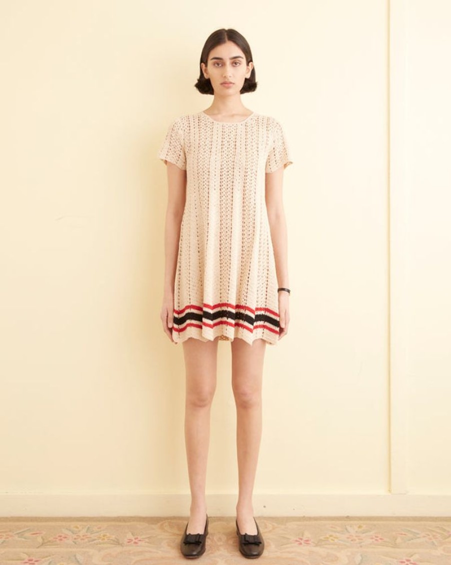 BODE New York Duxbury Crochet Dress | Knitwear