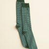 BODE New York Micro Check Socks - Green | Accessories