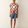 BODE New York Duo Oval Patchwork Short Sleeve Shirt | Shirts