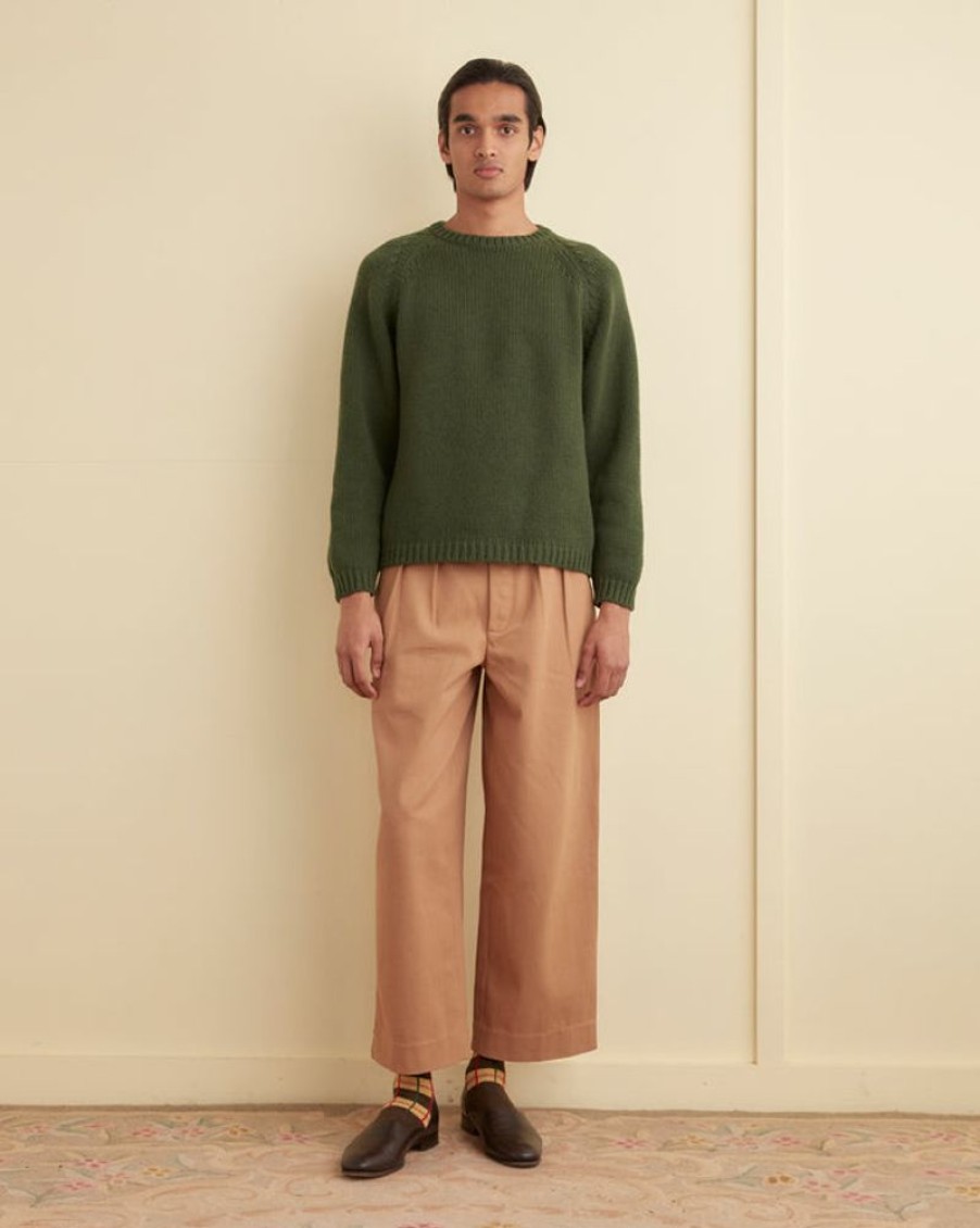 BODE New York Cashmere Crewneck - Green | Knitwear