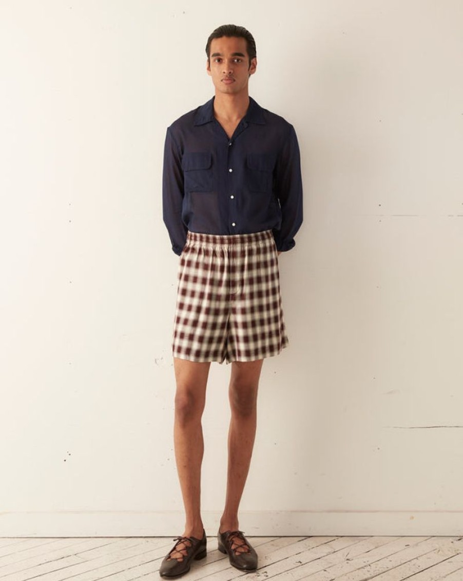 BODE New York Shadow Plaid Rugby Shorts | Shorts