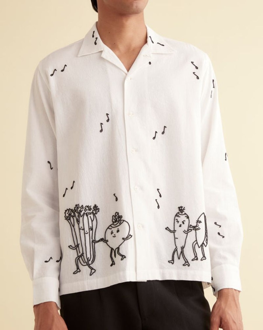 BODE New York Dancing Pantry Long Sleeve Shirt | Shirts