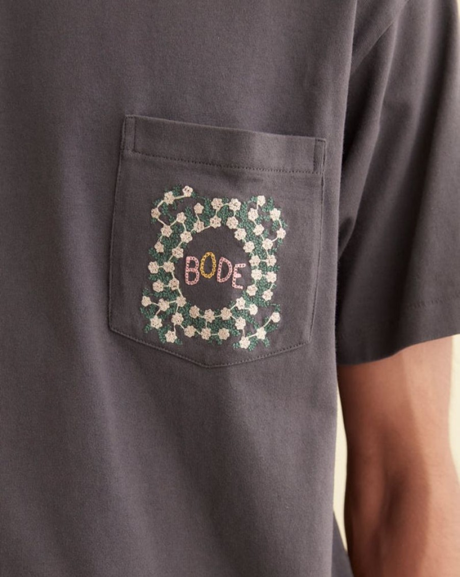 BODE New York Daisy Never Tell Pocket Tee | Cut & Sew