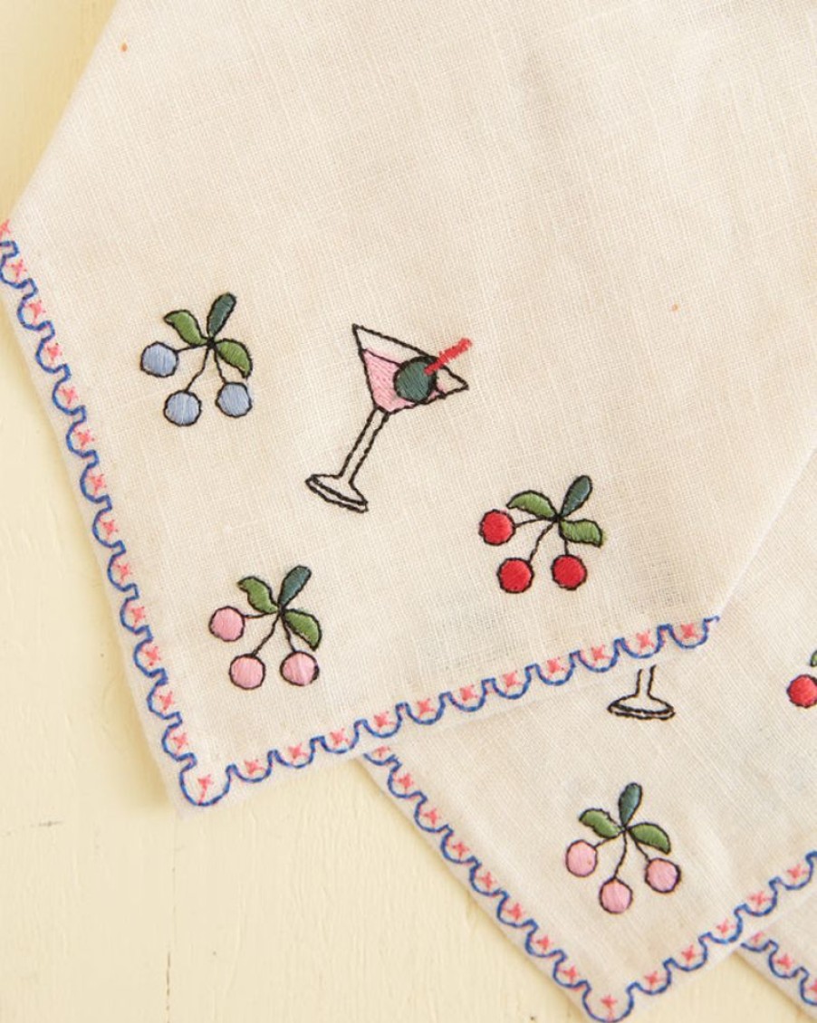 BODE New York Embroidered Cocktail Napkins | Home Goods