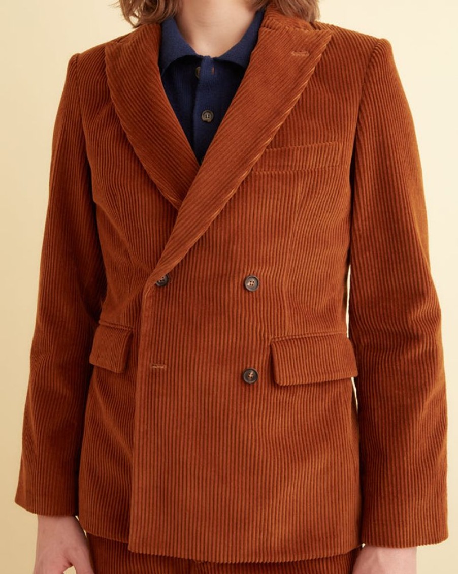 BODE New York Double-Breasted Corduroy Jacket | Suiting